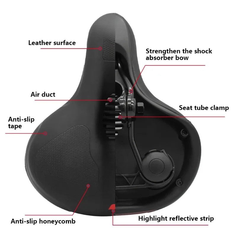 Lisslune | MOVARA – Ergonomic Bike Seat with Ventilation Channels for Cool Rides