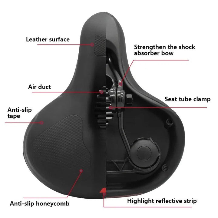 Lisslune | MOVARA – Ergonomic Bike Seat with Ventilation Channels for Cool Rides