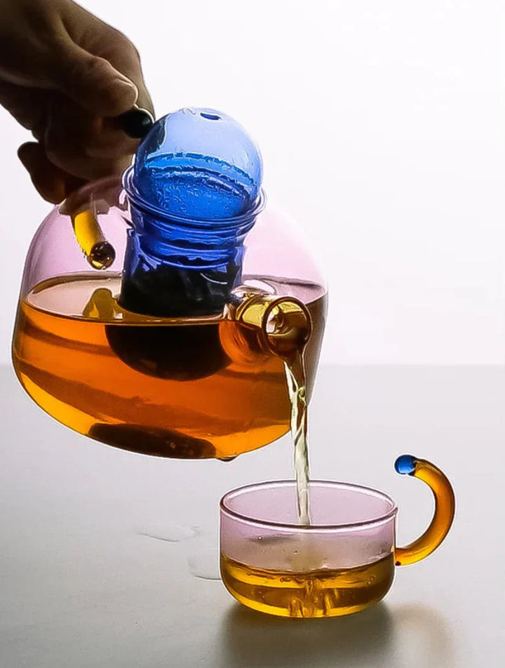 Lisslune | Color Bloom Glass Teapot & Cup Set