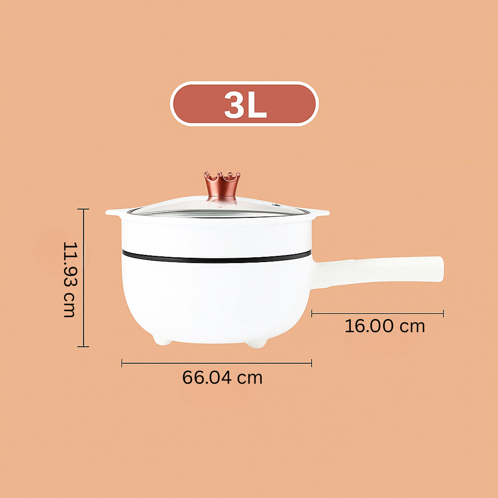 Lisslune | Multifunctional Electric Frying Pan with Steamer - CookEase
