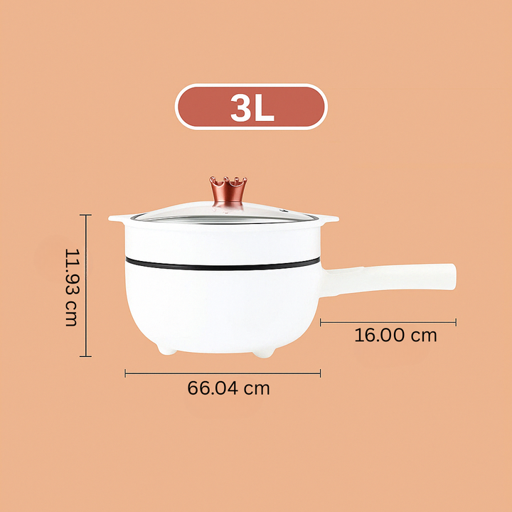 Lisslune | Multifunctional Electric Frying Pan with Steamer - CookEase