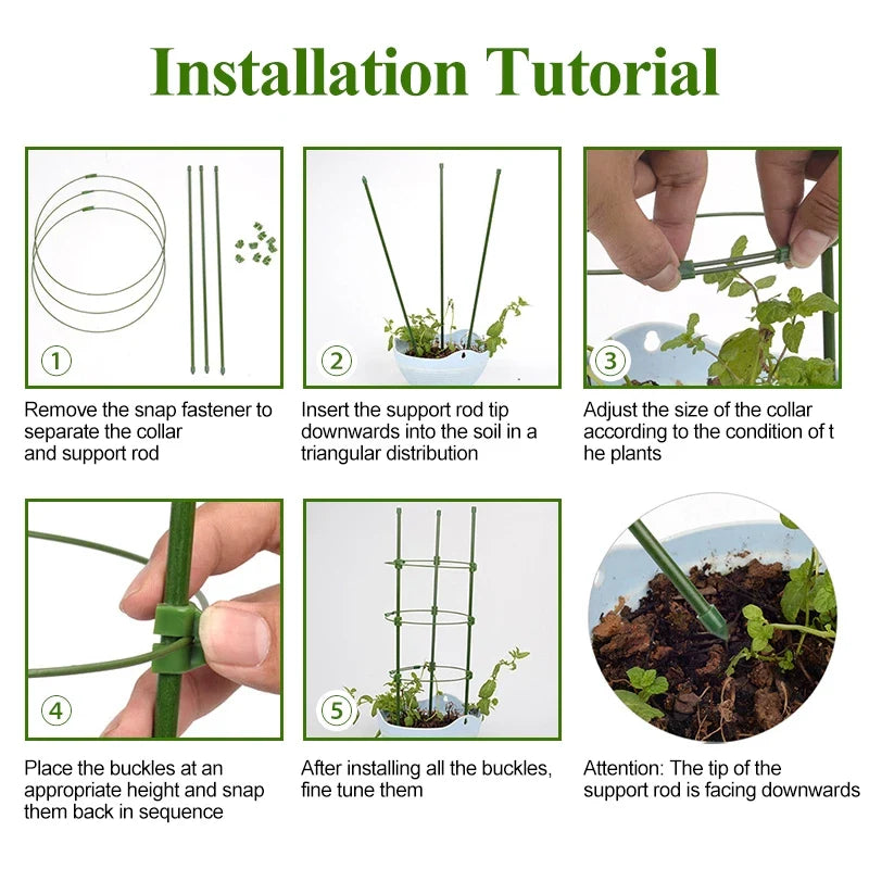 Lisslune | Climbing frame for plants – Sturdy support ring frame for climbing plants