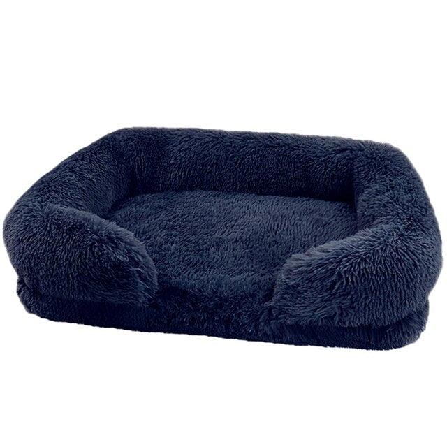 Lisslune | Luxury Fluffy Dog Bed with Washable Cover – Gray