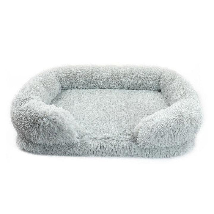 Lisslune | Luxury Fluffy Dog Bed with Washable Cover – Gray