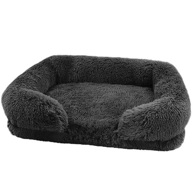 Lisslune | Luxury Fluffy Dog Bed with Washable Cover – Gray