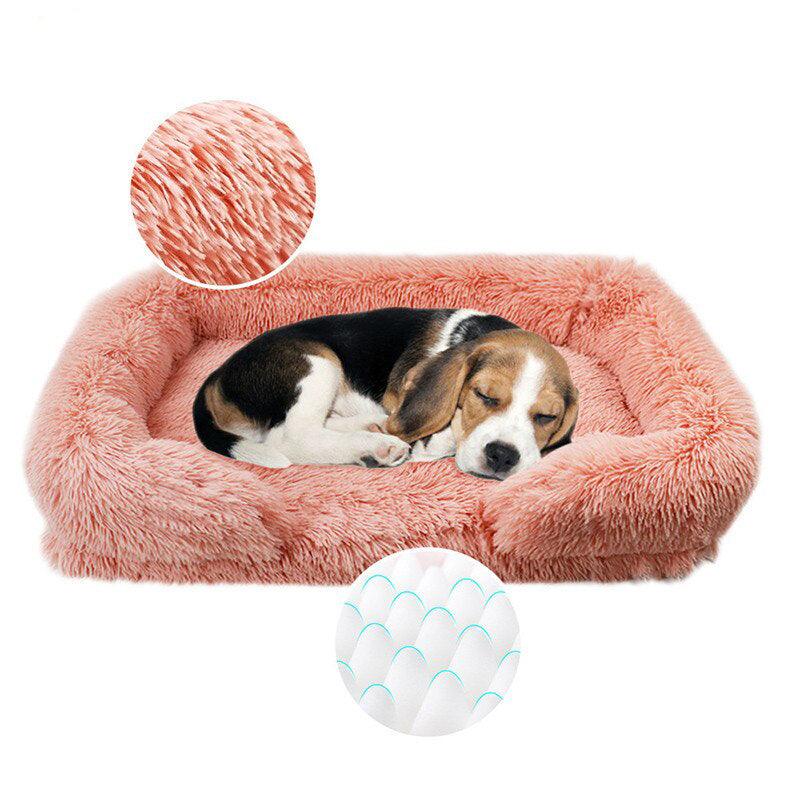 Lisslune | Luxury Fluffy Dog Bed with Washable Cover – Gray