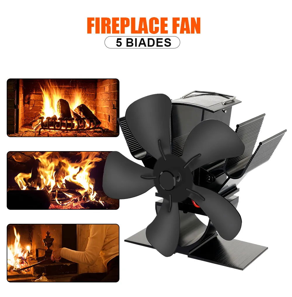 Lisslune | Best Wood Burner Stove Fan for Log Burning Fire Stove