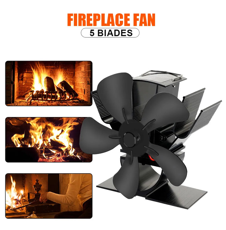 Lisslune | Best Wood Burner Stove Fan for Log Burning Fire Stove