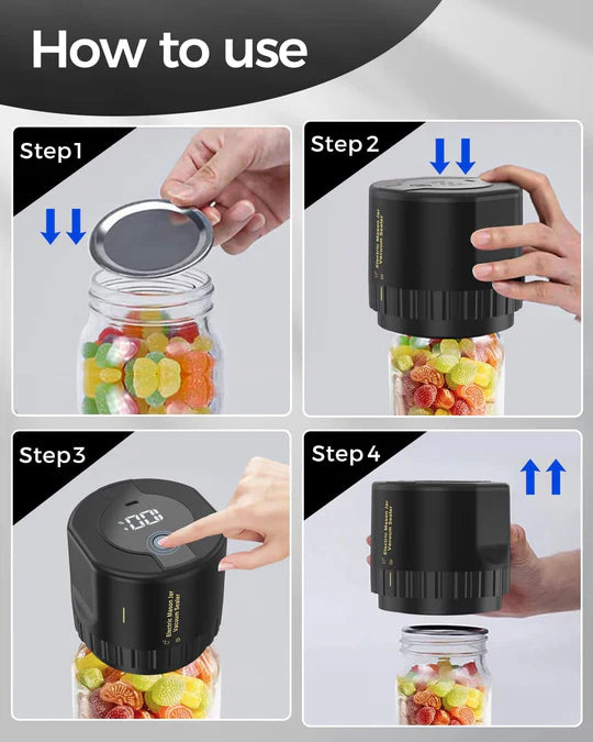 Lisslune | Electric Mason Jar Vacuum Sealer Kit