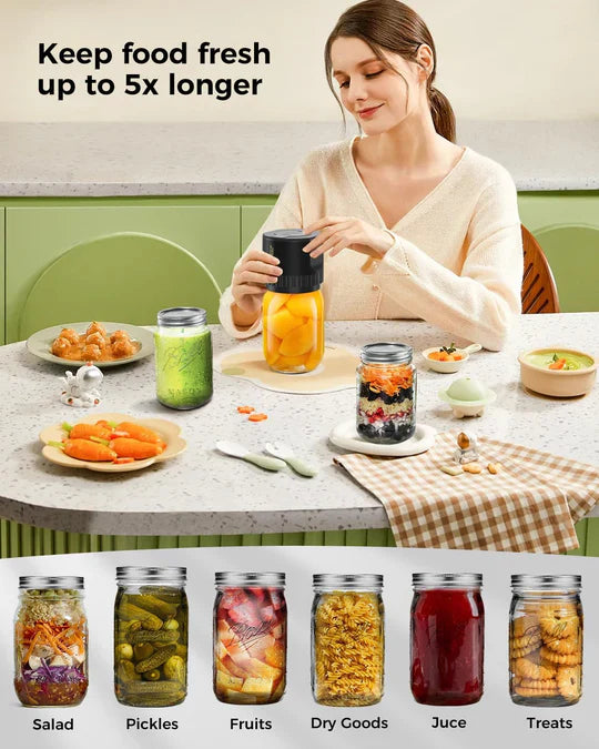 Lisslune | Electric Mason Jar Vacuum Sealer Kit