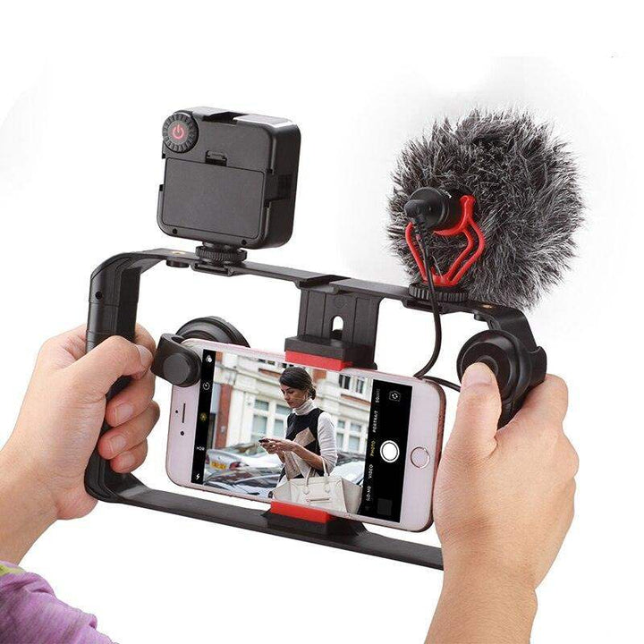 Lisslune | VideoGrip Smartphone Stabilizer – Professional Filmcage with Cold Shoe Mounts
