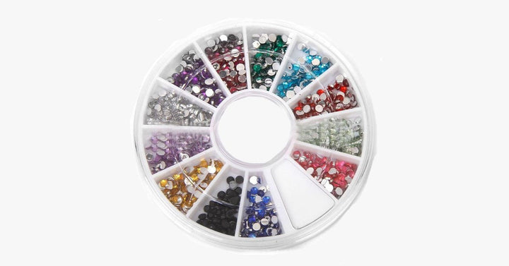 Lisslune | 2400 pieces of rhinestones for nail art manicure in 12 color wheel