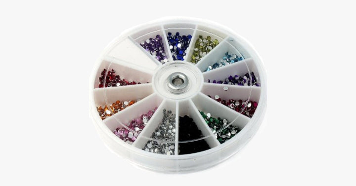 Lisslune | 2400 pieces of rhinestones for nail art manicure in 12 color wheel