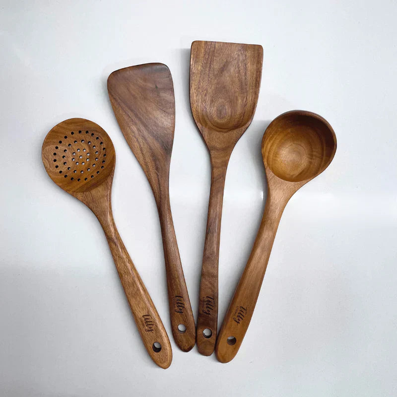 Lisslune | Natural Wooden Kitchen Set - RustiCook