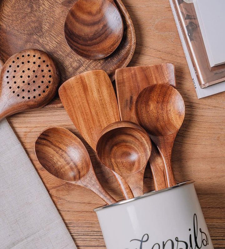Lisslune | Natural Wooden Kitchen Set - RustiCook