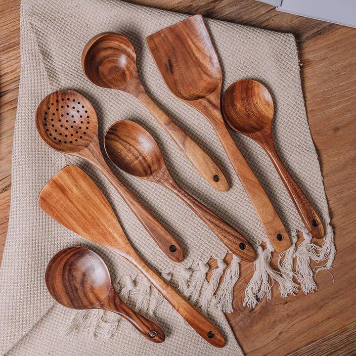 Lisslune | Natural Wooden Kitchen Set - RustiCook