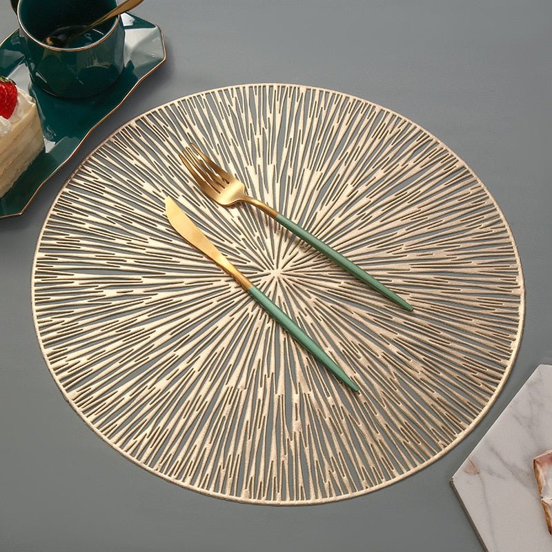 Lisslune | NebulaGlow™ Placemats for Dinner | Elegant Table Mats in Galaxy Design | Heat Resistant & Non-Slip Table Decor