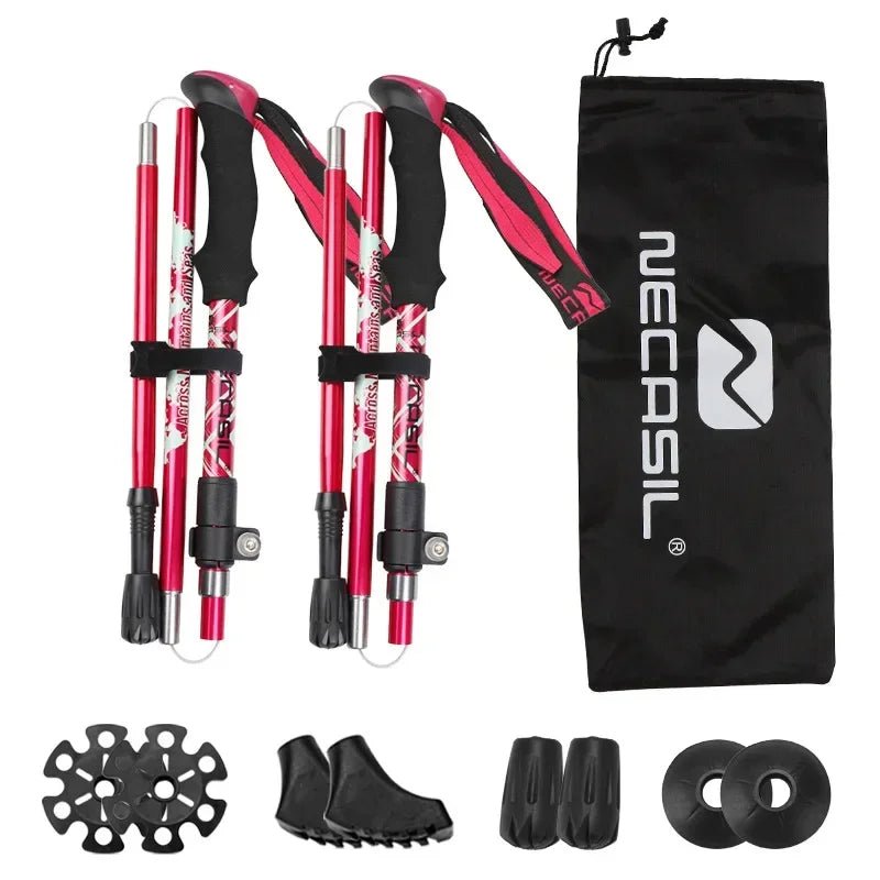 Lisslune | NECASIL – Collapsible Trekking Poles for Stable Hiking Support