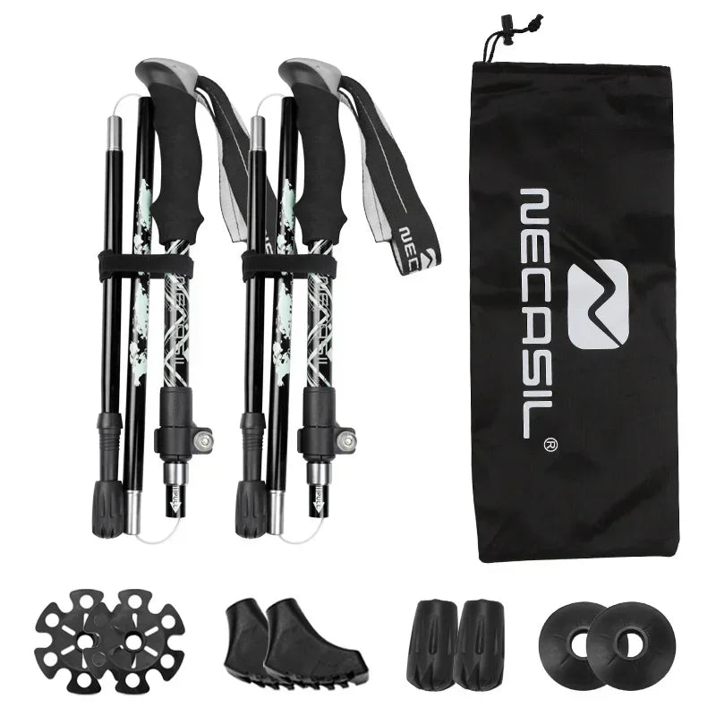 Lisslune | NECASIL – Collapsible Trekking Poles for Stable Hiking Support