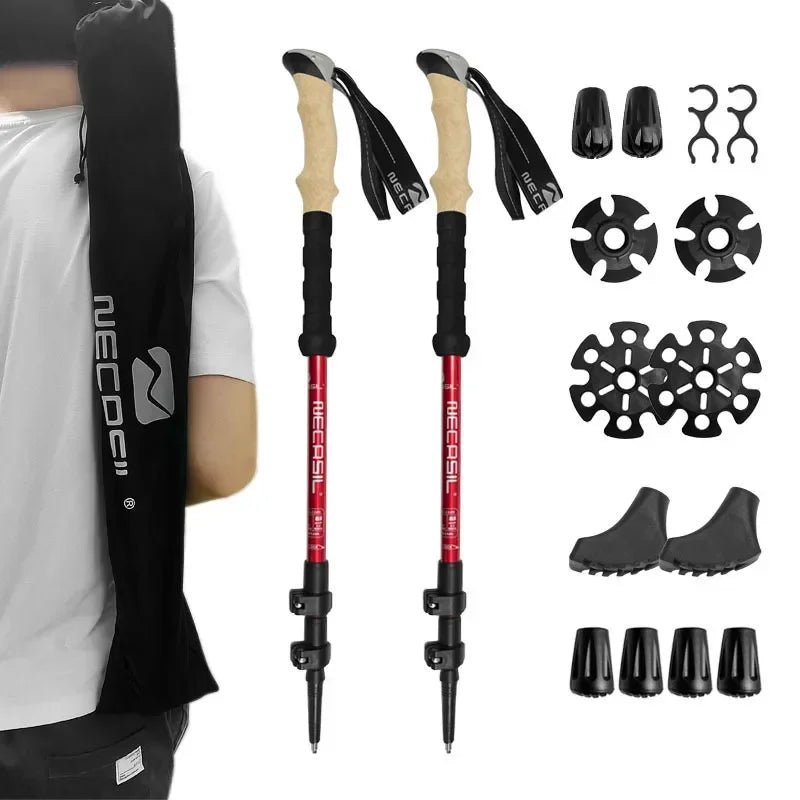 Lisslune | NECASIL – Collapsible Trekking Poles for Stable Hiking Support