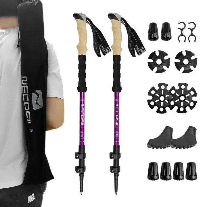 Lisslune | NECASIL – Collapsible Trekking Poles for Stable Hiking Support