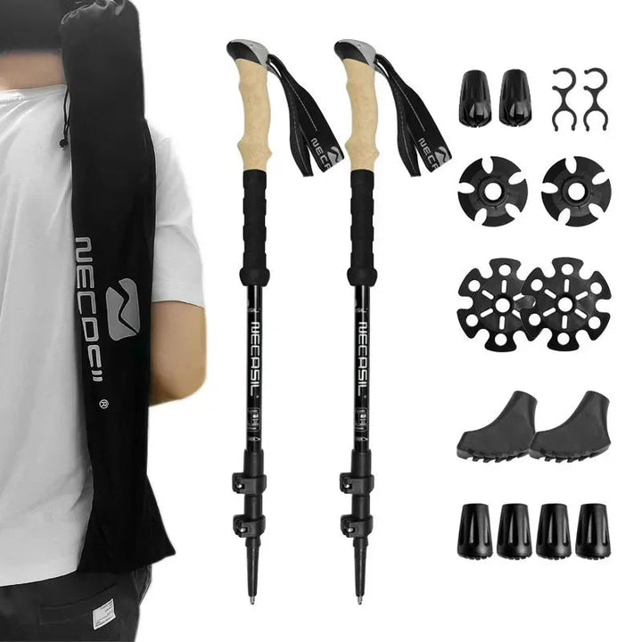 Lisslune | NECASIL – Collapsible Trekking Poles for Stable Hiking Support