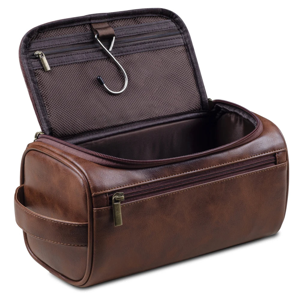 Lisslune | TravelTrek Luxury Bag – Leather Toiletry Bag with Waterproof Lining and YKK Zippers