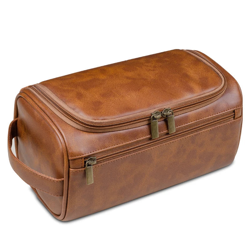 Lisslune | TravelTrek Luxury Bag – Leather Toiletry Bag with Waterproof Lining and YKK Zippers