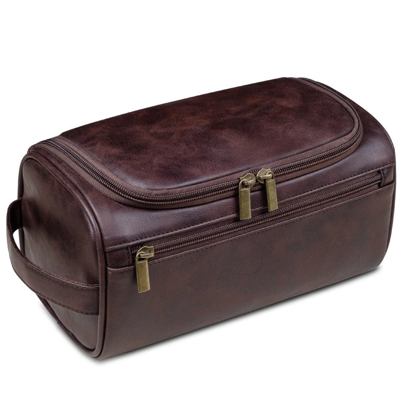 Lisslune | TravelTrek Luxury Bag – Leather Toiletry Bag with Waterproof Lining and YKK Zippers