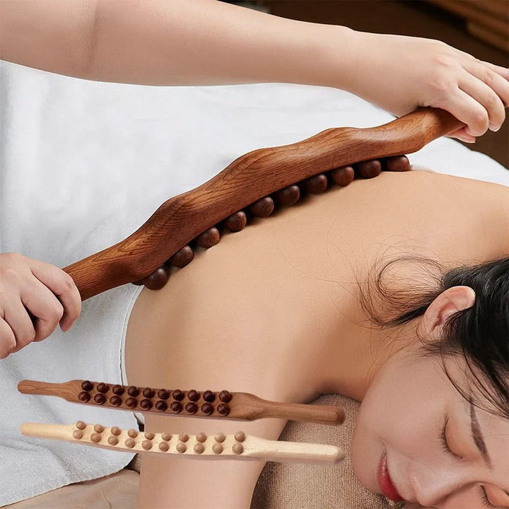 Lisslune | WoodEase Pro – Gua Sha Massage Stick made of Wood for Muscle Relaxation (60 cm)