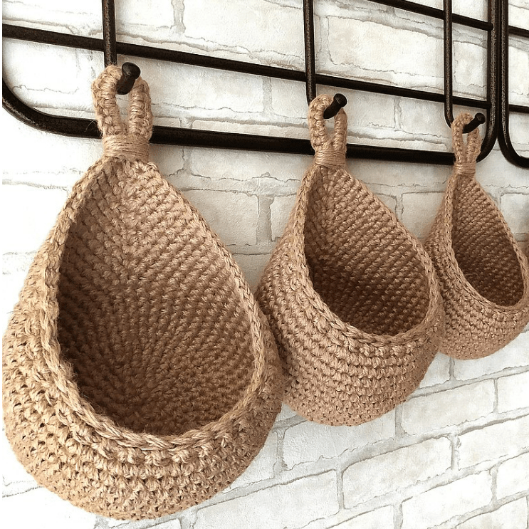 Lisslune | Nestoria – Hanging jute basket for kitchen storage
