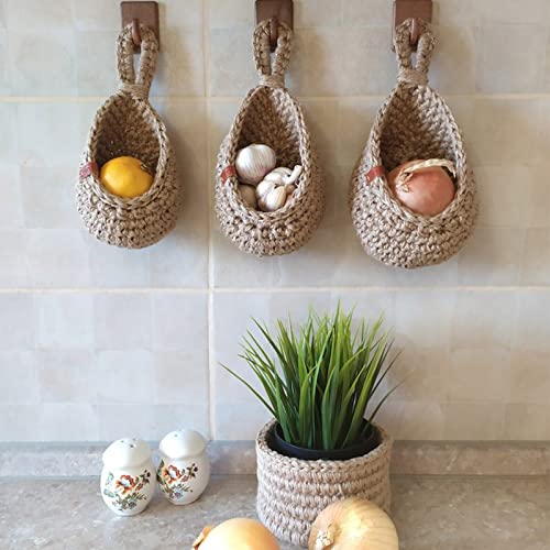 Lisslune | Nestoria – Hanging jute basket for kitchen storage