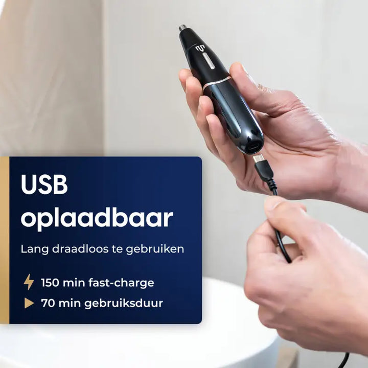 Lisslune | TrimPro Nose and Eyebrow Trimmer with LCD Screen and IPX6 Waterproof Design