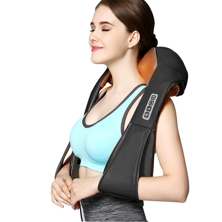 Lisslune | RelaxPro Massage Cushion – Shiatsu Heat Cushion for Neck, Shoulders, and Back