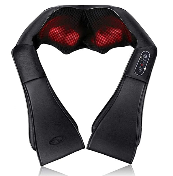 Lisslune | RelaxPro Massage Cushion – Shiatsu Heat Cushion for Neck, Shoulders, and Back
