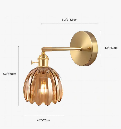Lisslune | Frendorf Flower Bud Tulip Glass Wall Light