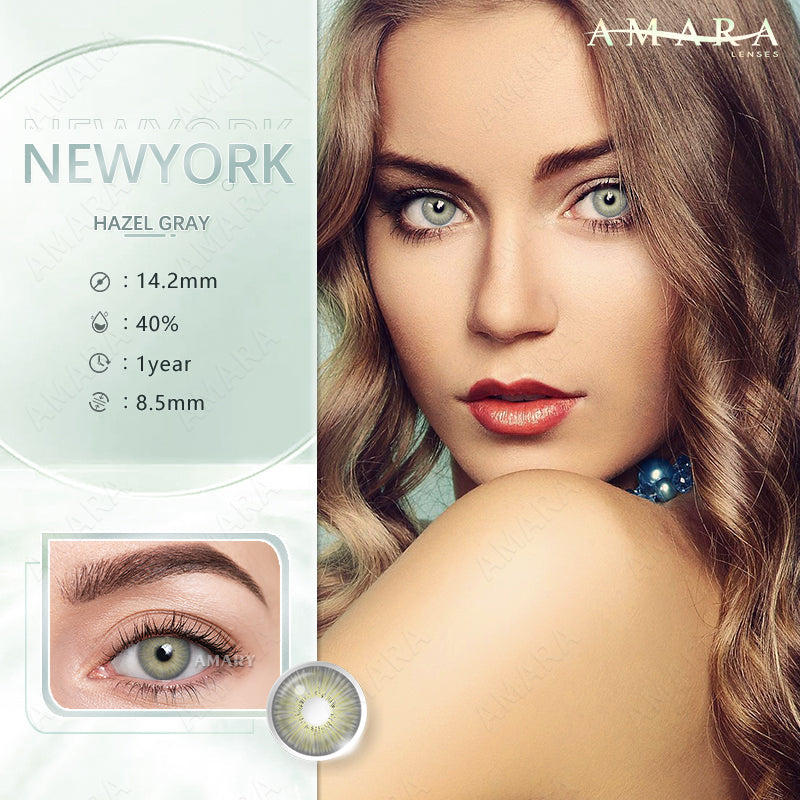 Rynx NewYork Hazel Grey 14.2 mm 1 Pair | 1 Year