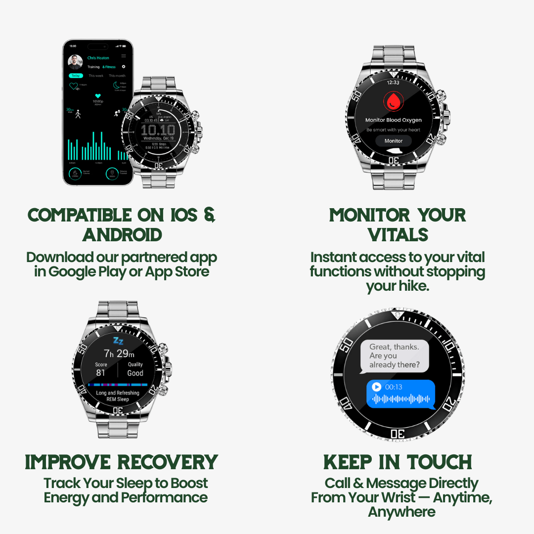 Lisslune | Nexos Pro – Tactical Smartwatch with GPS & 21-Day Battery