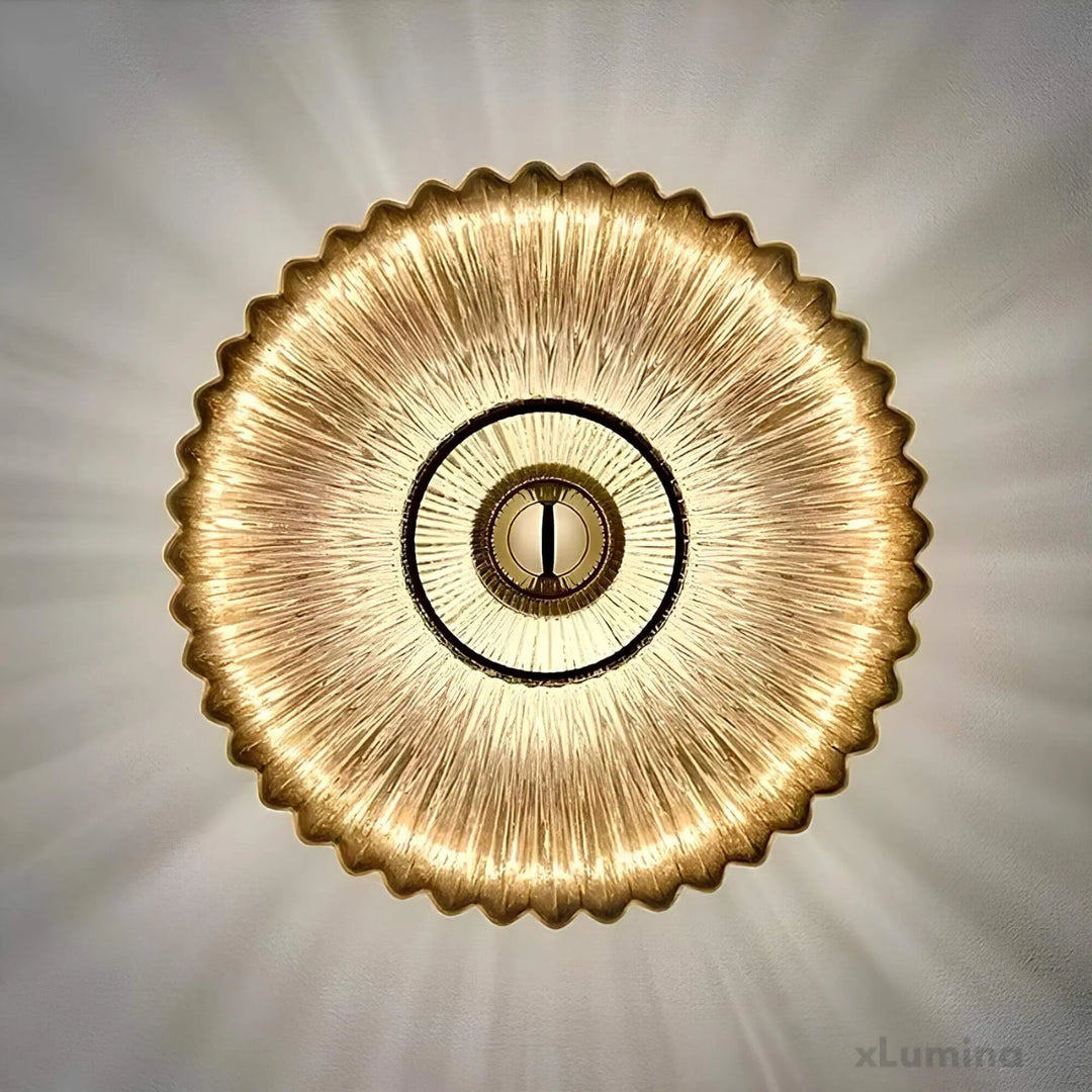 Lisslune | – Glass with wavy light wall lamp