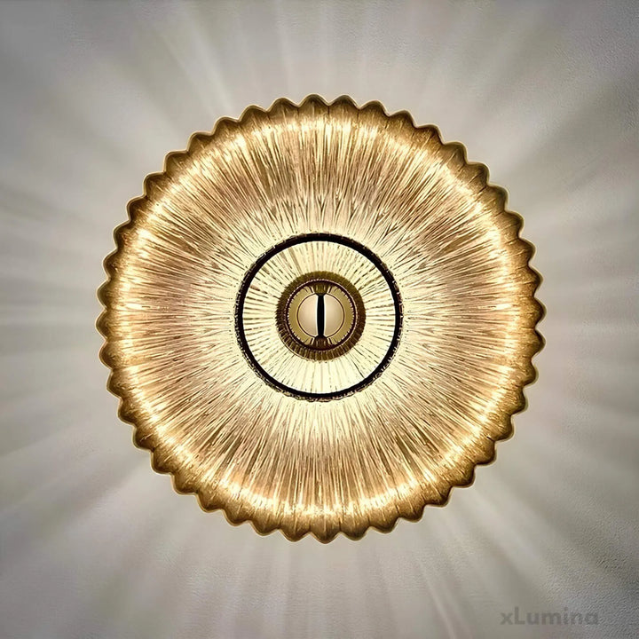 Lisslune | – Glass with wavy light wall lamp