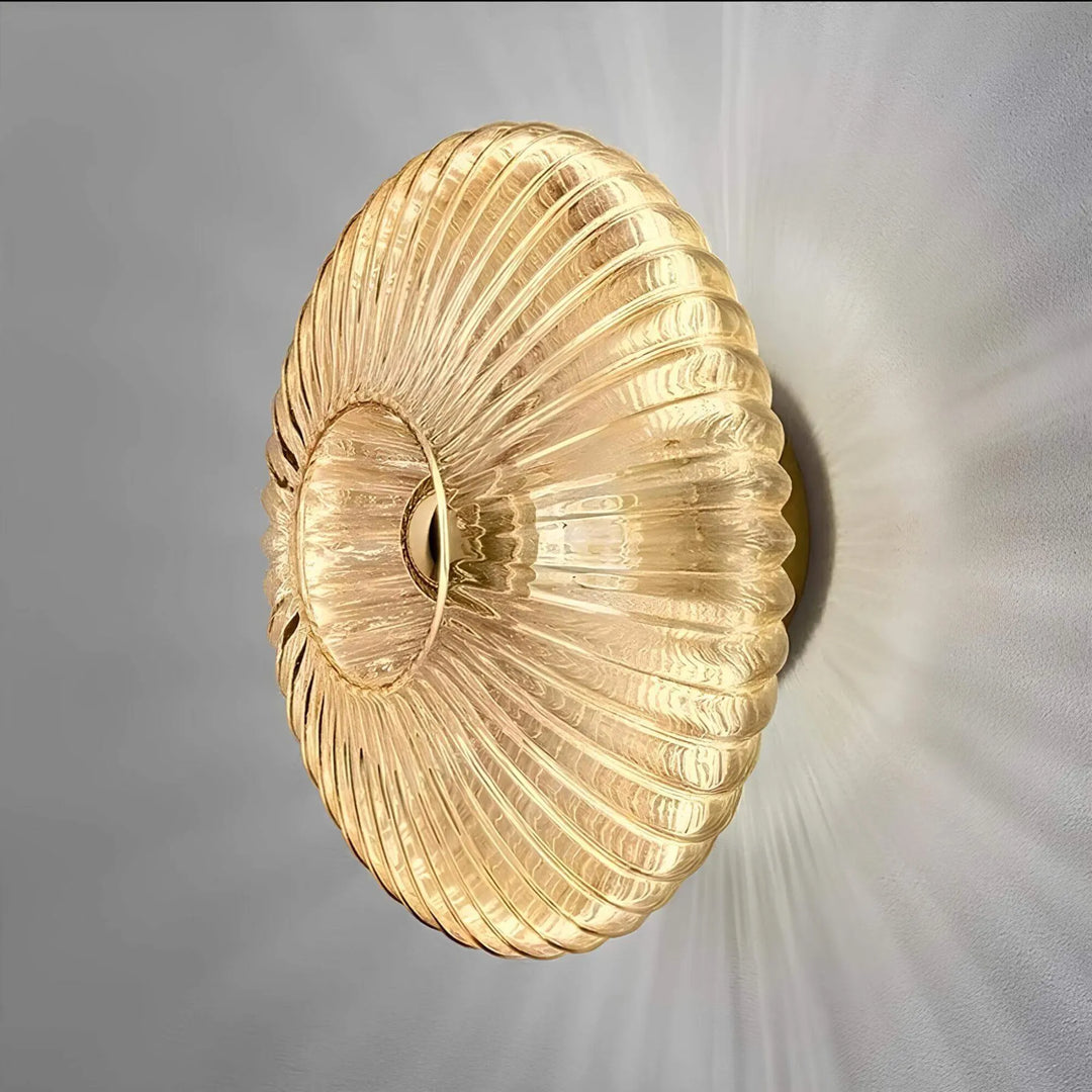 Lisslune | – Glass with wavy light wall lamp