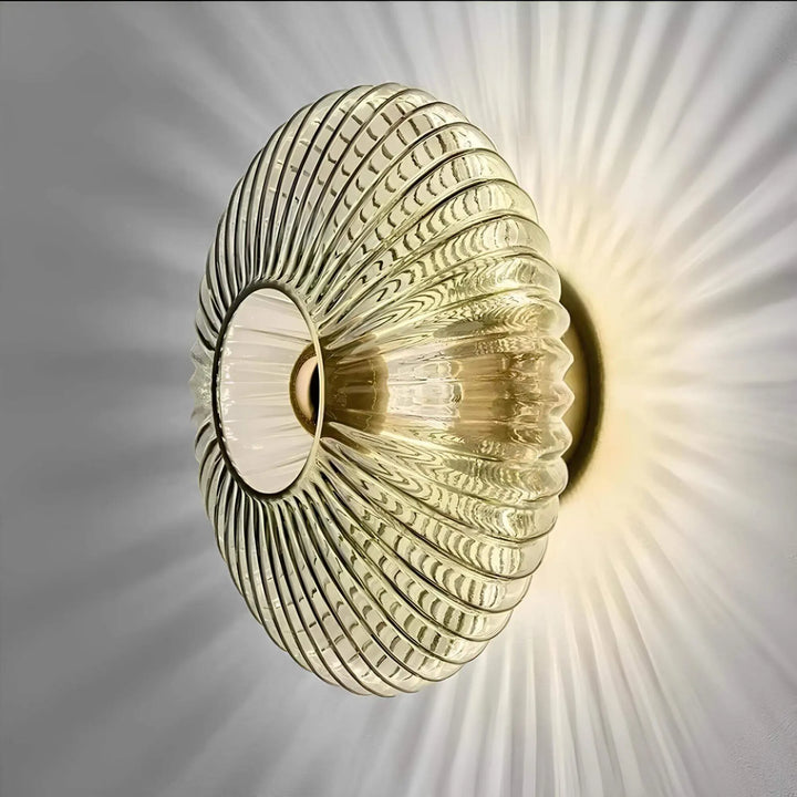 Lisslune | – Glass with wavy light wall lamp