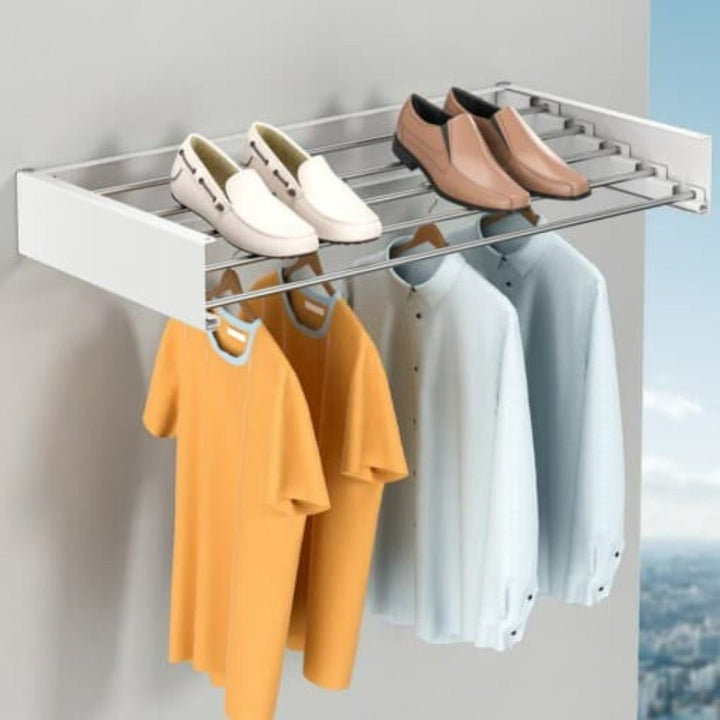 Lisslune | AetherDry™ | Foldable Wall-Mounted Drying Rack | Space-Saving Laundry Solution for Efficient Drying in Small Spaces
