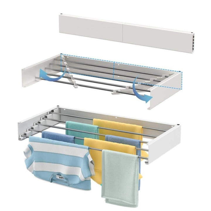Lisslune | AetherDry™ | Foldable Wall-Mounted Drying Rack | Space-Saving Laundry Solution for Efficient Drying in Small Spaces