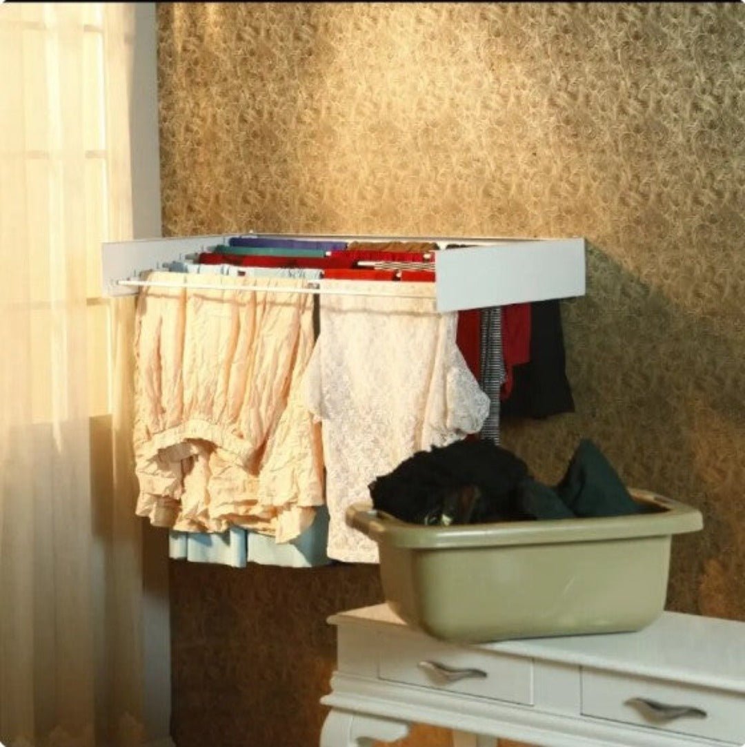 Lisslune | AetherDry™ | Foldable Wall-Mounted Drying Rack | Space-Saving Laundry Solution for Efficient Drying in Small Spaces