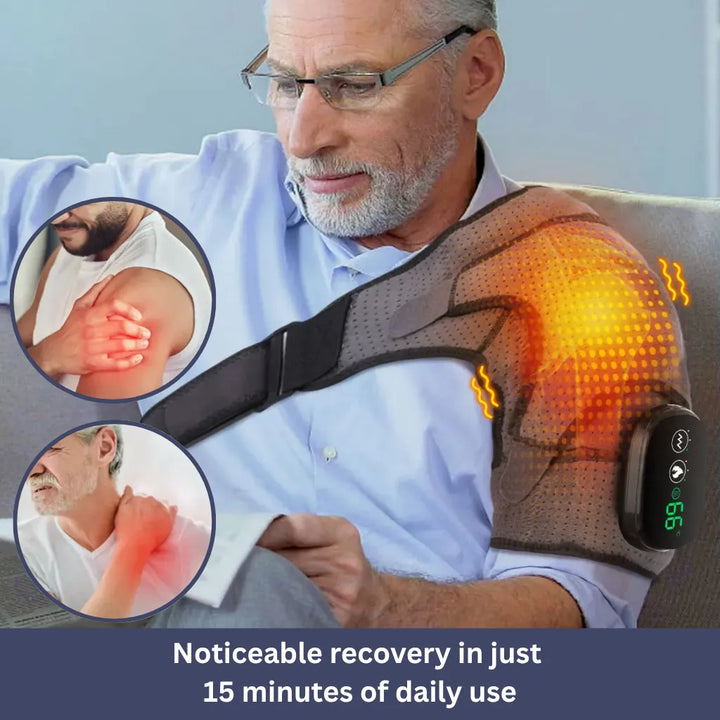 Lisslune | Shoulder Massage Device | Heat Therapy, Adjustable Intensity & Ideal for Muscle Relaxation