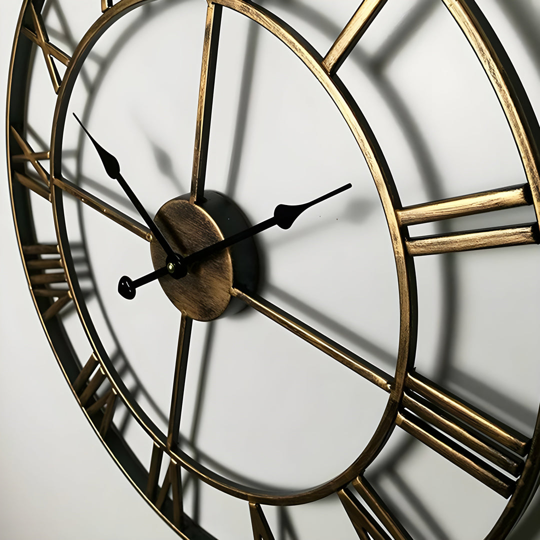 Lisslune | Roman Numerals Iron Art Wall Clock