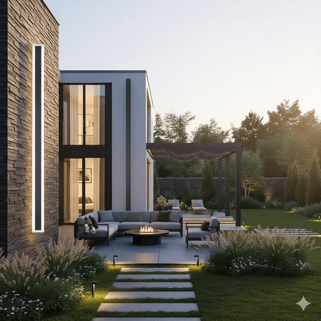 Lisslune | NOCTARA – Elegant Modern Outdoor Wall Light for Garden & Balcony