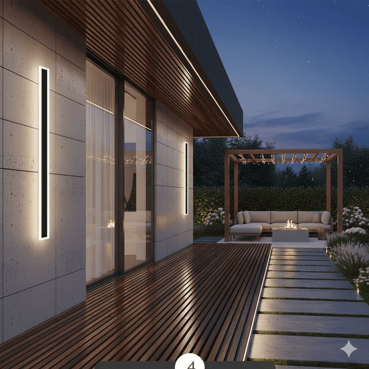 Lisslune | NOCTARA – Elegant Modern Outdoor Wall Light for Garden & Balcony