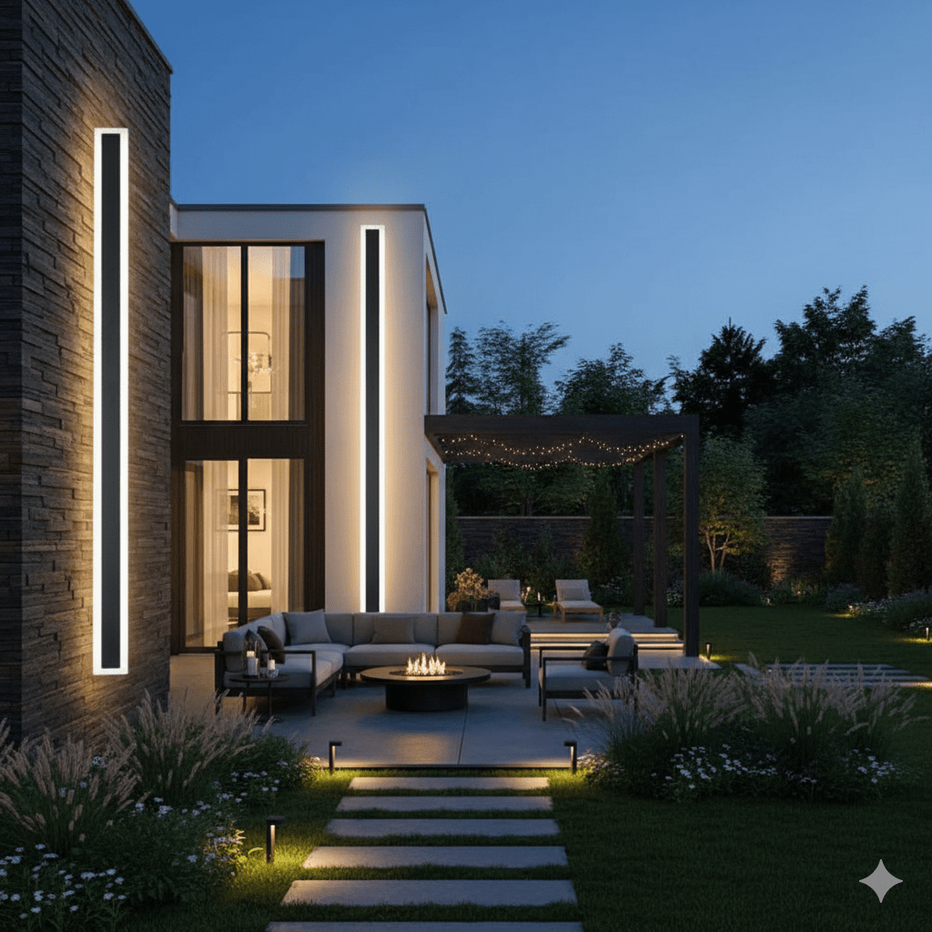 Lisslune | NOCTARA – Elegant Modern Outdoor Wall Light for Garden & Balcony